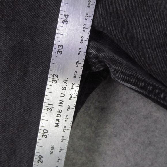 Levis 550 Jeans Mens 36x36 Black Relaxed Fit Tapered Leg Denim Zip Fly 5 Pocket - Picture 3 of 8